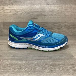 Saucony Guide 10 EverRun Blue Green Athletic Sneaker